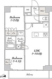 MYRIARESIDENCE浅草橋 2LDKの間取図画像