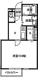 メゾンアイ 1Kの間取図画像