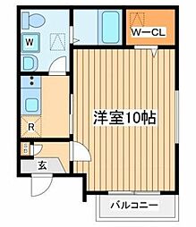 アリエッタ淵野辺 2階1Kの間取り