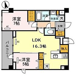 エトワール尼崎 2LDKの間取図画像