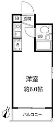 エムズフォレスト ワンルームの間取図画像