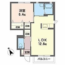 クラヴィエ富田Ａ A101 ｜ 福島県郡山市富田東１丁目226（賃貸アパート1LDK・1階・47.08㎡） その2