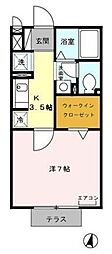 アークPAL 1階1Kの間取り