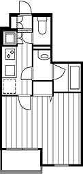 SIN-City哲学堂REVPREST 1Kの間取図画像