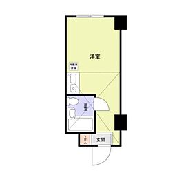 ダイヤモンドビル東日本橋第三 1階ワンルームの間取り