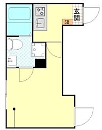 パーチェ堀切 3階1Kの間取り
