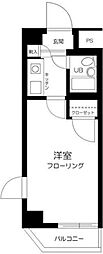 京王線 幡ヶ谷駅 徒歩11分の賃貸マンション 6階1Kの間取り