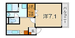 グランバニア聖徳1 1Kの間取図画像