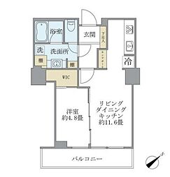 東京ツインパークスライトウイング 1LDKの間取図画像