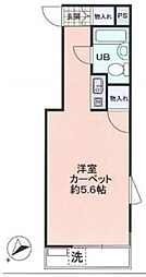 セブンスターハイツ参宮橋 2階ワンルームの間取り