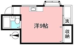 メゾンアザレ 3階ワンルームの間取り