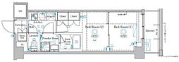 ラフィスタ調布多摩川 2Kの間取図画像