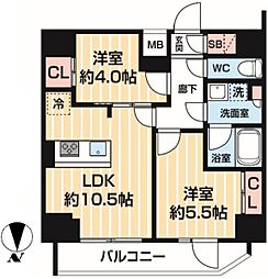 アルコバレーノ南千住 2LDKの間取図画像