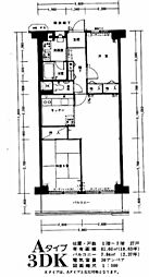志村スカイハイツ 3DKの間取図画像