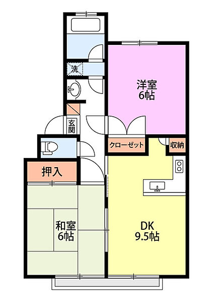 リバティ越後ＡＢ B205｜新潟県上越市春日野２丁目(賃貸アパート2DK・2階・48.91㎡)の写真 その2