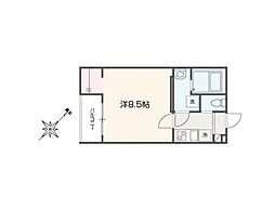 MELLAS新狭山III 1Kの間取図画像