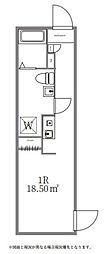 クラウディアタケノツカ ワンルームの間取図画像