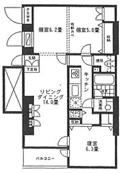 スペラール砧 3LDKの間取図画像