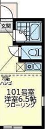 ユナイト末吉ベルティーニの杜 ワンルームの間取図画像
