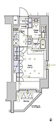 シーフォルム森下 1Kの間取図画像