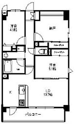 JR総武線 市川駅 徒歩12分の賃貸マンション 2階2SLDKの間取り