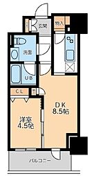 ドゥーエ幡ヶ谷 4階1DKの間取り