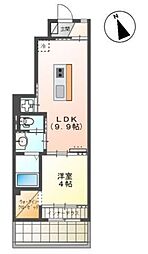 イルミナーレ 1LDKの間取図画像