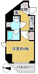 SHOKENレジデンス横浜鶴見3 1Kの間取図画像