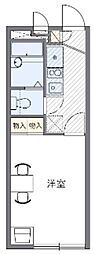 レオパレスラゲット 1Kの間取図画像