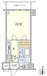 ルーブル清澄白河参番館 1Kの間取図画像