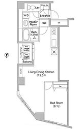 コンフォリア銀座EAST 1LDKの間取図画像