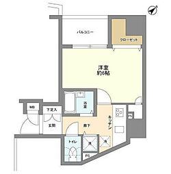 ステージファースト白山 1Kの間取図画像