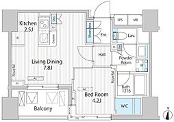 グランシエル南青山 1LDKの間取図画像