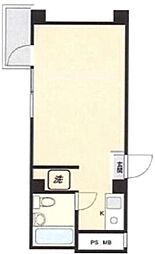 ジュウエル浜離宮 ワンルームの間取図画像