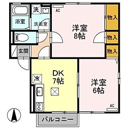 間取図画像 2DK