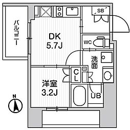 nido新御徒町 1DKの間取図画像