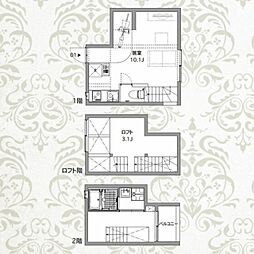 セレナ川崎 1階ワンルームの間取り