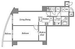 オーパスホームズ白山 5階1LDKの間取り