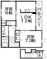 エトワールバレー2 205 ｜ 大阪府交野市幾野２丁目5-5（賃貸アパート2LDK・2階・60.33㎡） その2