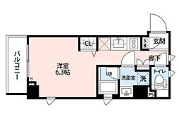 B CITY APARTMENT IKEBUKURO WEST 5階1Kの間取り