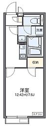 レオネクストニシダイ 2階1Kの間取り