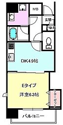 シーサウンド 3階1DKの間取り