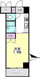 JR横浜線 成瀬駅 徒歩14分の賃貸マンション 2階1Kの間取り