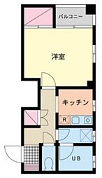 キミシゲビル 2階1Kの間取り