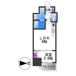 スワンズシティ大阪クレアスト 1LDKの間取図画像