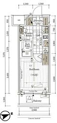 ガリシア代々木 1Kの間取図画像