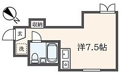 アゼリア浜田山 ワンルームの間取図画像