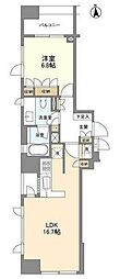 LaSante麻布十番 1LDKの間取図画像