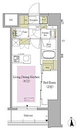 アーバネックス早稲田テラス 1LDKの間取図画像