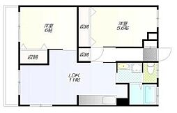 第3小野ビル 2階2LDKの間取り